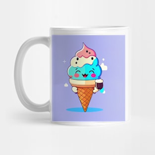 Happy cute ice cream #3 Mug